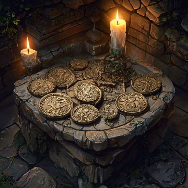 Ferryman's Coins — fantasy item illustration
