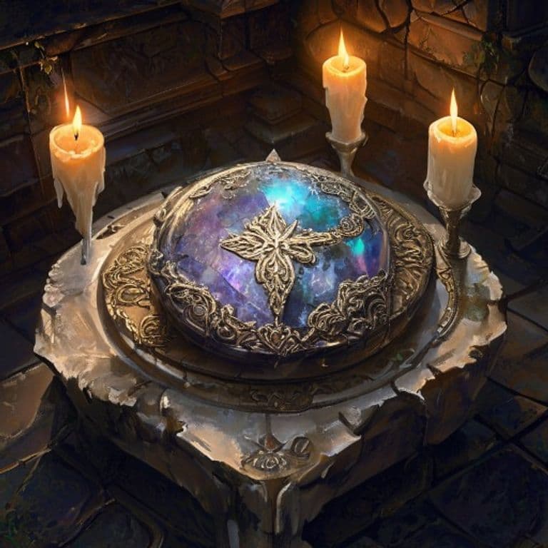 Marble of Direction — fantasy item illustration