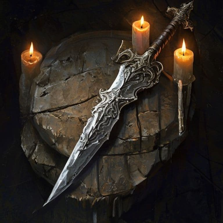 Thirsting Scalpel — fantasy item illustration