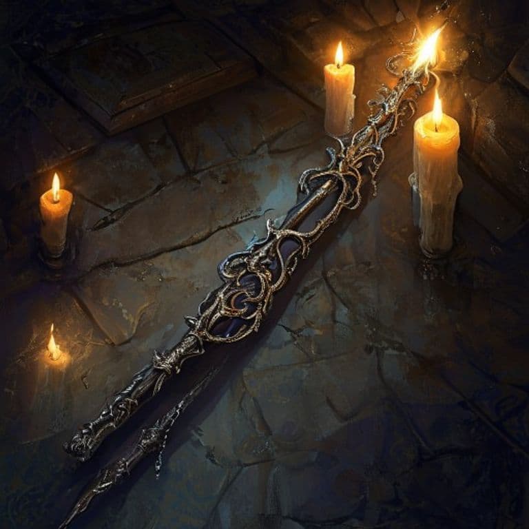 Glass Wand of Leng — fantasy item illustration