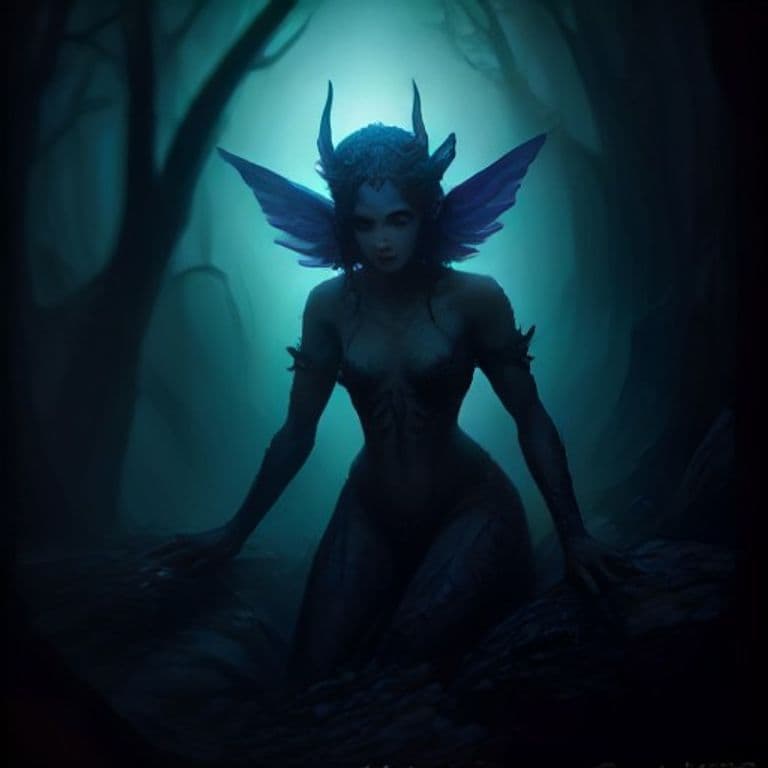 Mountain Nymph — fantasy monster illustration. Mountain Nymph is a medium fey (Challenge Rating 6).