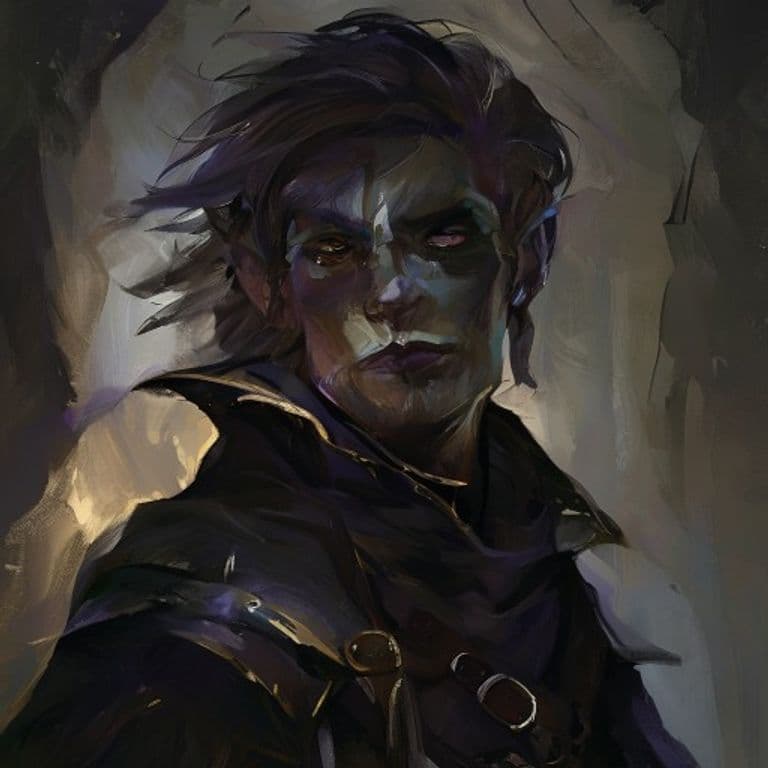 Shade — fantasy race character portrait. Shade is a playable race (size.