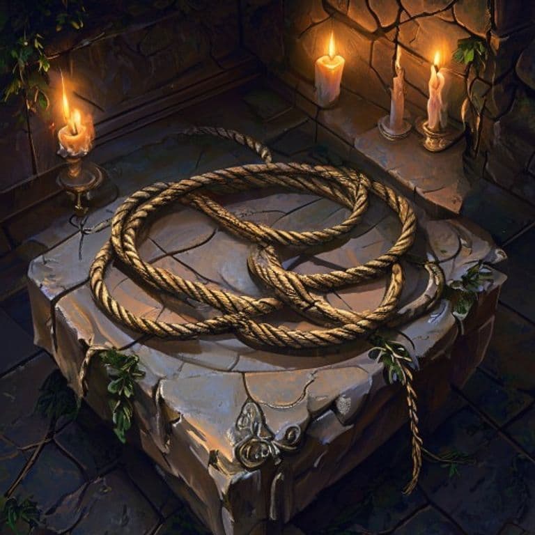 Rope of Entanglement — fantasy item illustration