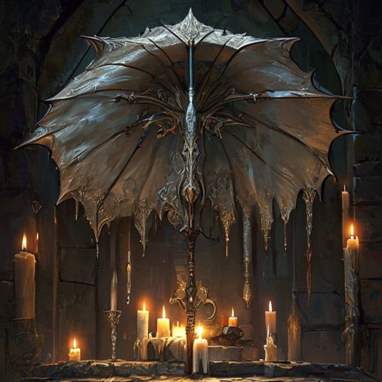 Parasol of the Blade — fantasy item illustration