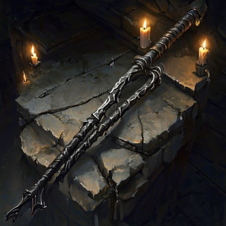 Bone Whip — fantasy item illustration