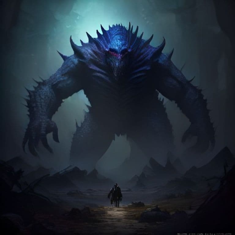 Yavalnoi — fantasy monster illustration. Yavalnoi is a large aberration (Challenge Rating 6).