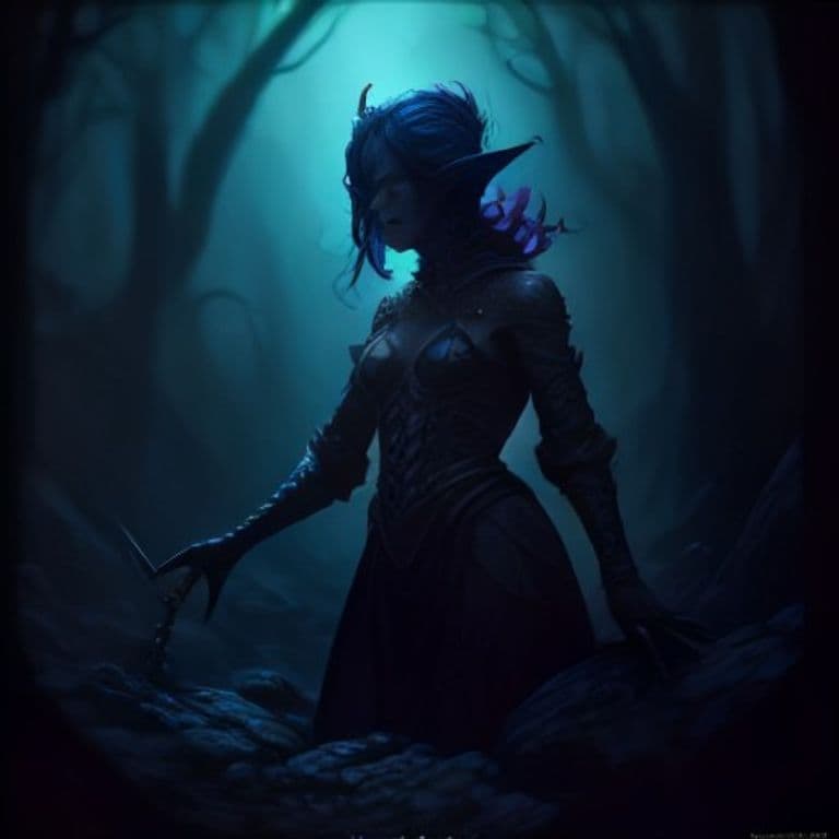 Woe Siphon — fantasy monster illustration. Woe Siphon is a medium fey (Challenge Rating 3).