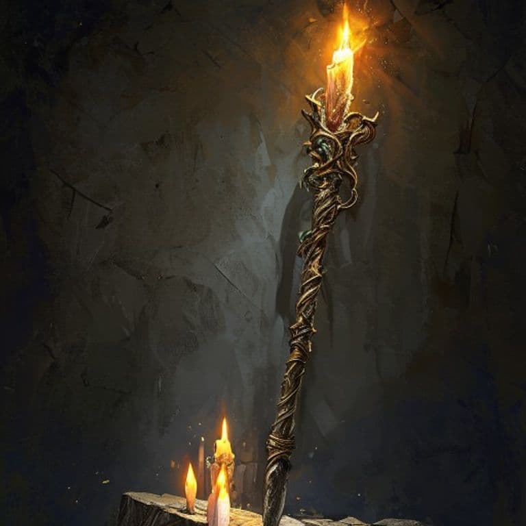 Staff of Power — fantasy item illustration