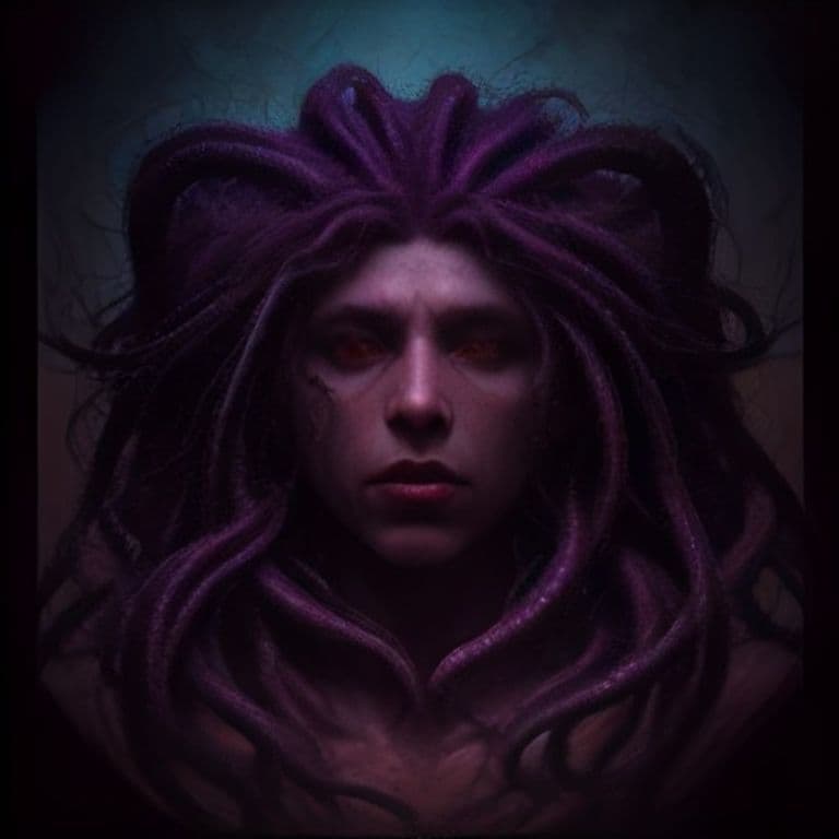 Medusa — fantasy monster illustration. Medusa is a medium monstrosity (Challenge Rating 6).