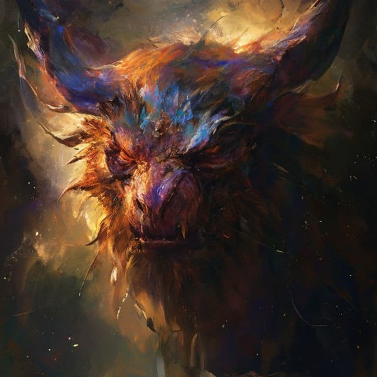 Chamrosh — fantasy monster illustration