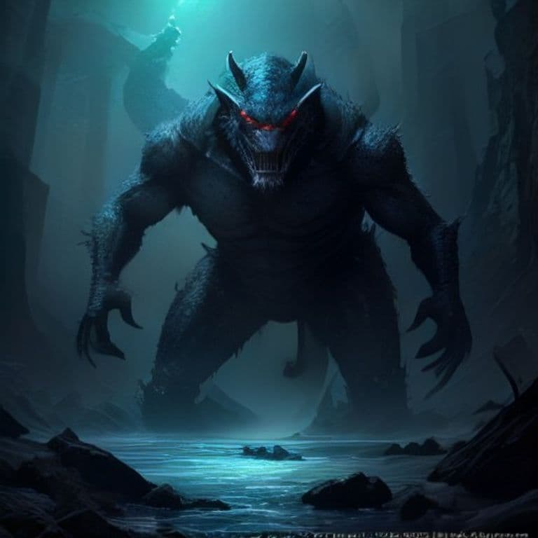 Giant Water Scorpion — fantasy monster illustration. Giant Water Scorpion is a large beast (Challenge Rating 4).
