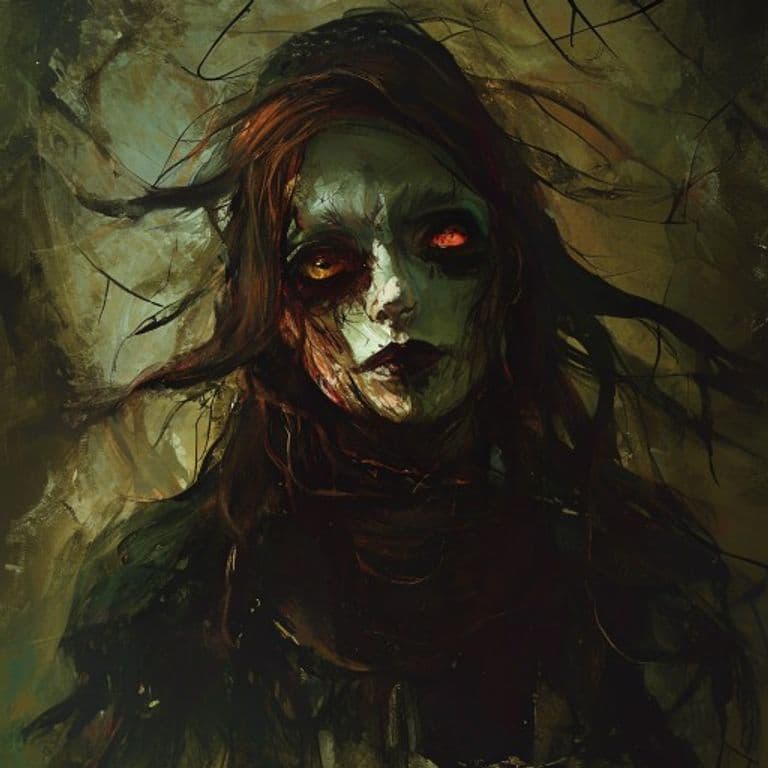 Drowned Maiden — fantasy monster illustration. Drowned Maiden is a medium undead (Challenge Rating 5).