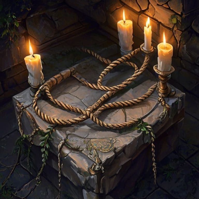 Rope of Climbing — fantasy item illustration