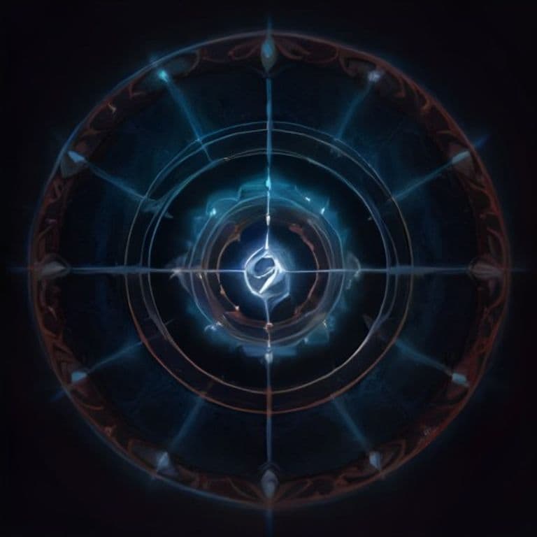 Circle of Wind — fantasy spell effect illustration. Circle of Wind is a 1st-level abjuration available to Sorcerer, Warlock, Wizard.