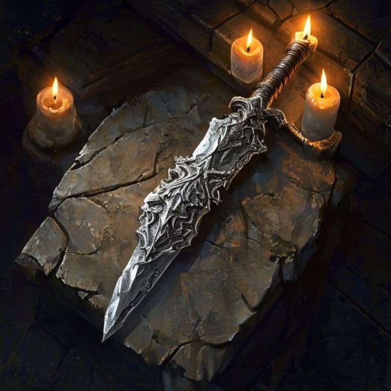 Weapon +3 — fantasy item illustration