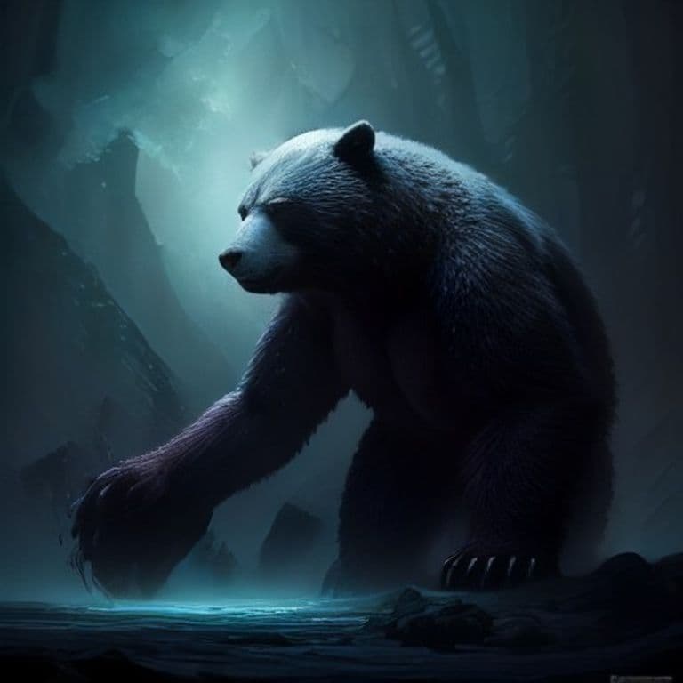Bear, Polar — fantasy monster illustration. Bear, Polar is a large beast (Challenge Rating 2).
