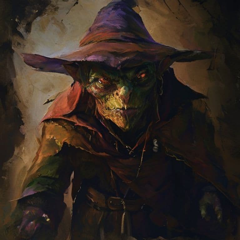 Kobold Witch — fantasy monster illustration
