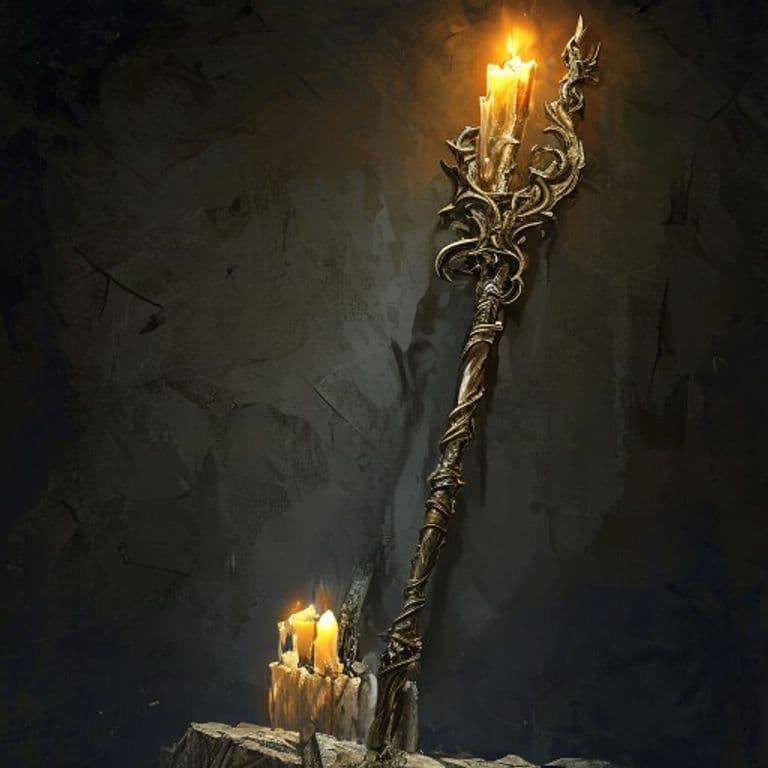 Staff of Desolation — fantasy item illustration