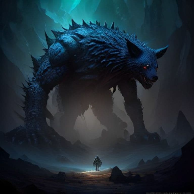 Ursa Polaris — fantasy monster illustration. Ursa Polaris is a large monstrosity (Challenge Rating 7).