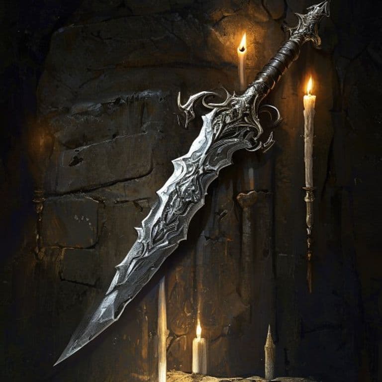 Mordant Blade — fantasy item illustration