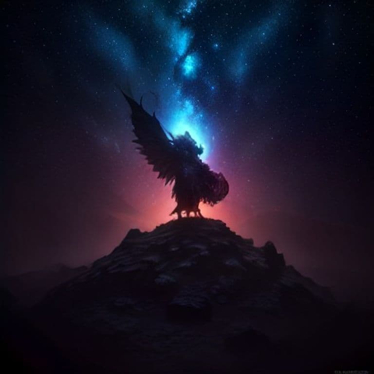 Irid — fantasy monster illustration. Irid is a tiny celestial (Challenge Rating 1).