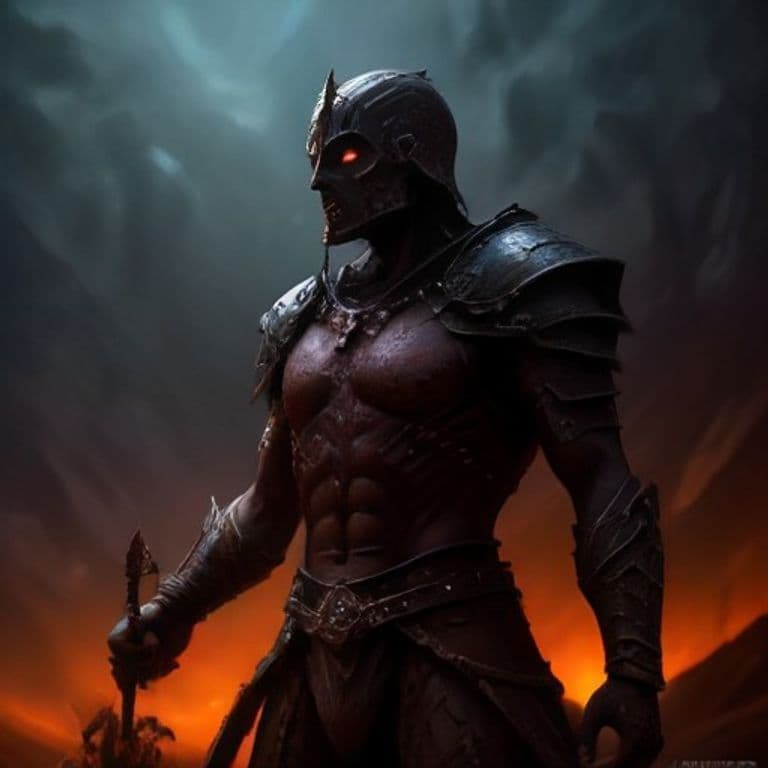 Gladiator — fantasy monster illustration. Gladiator is a medium humanoid (Challenge Rating 6).