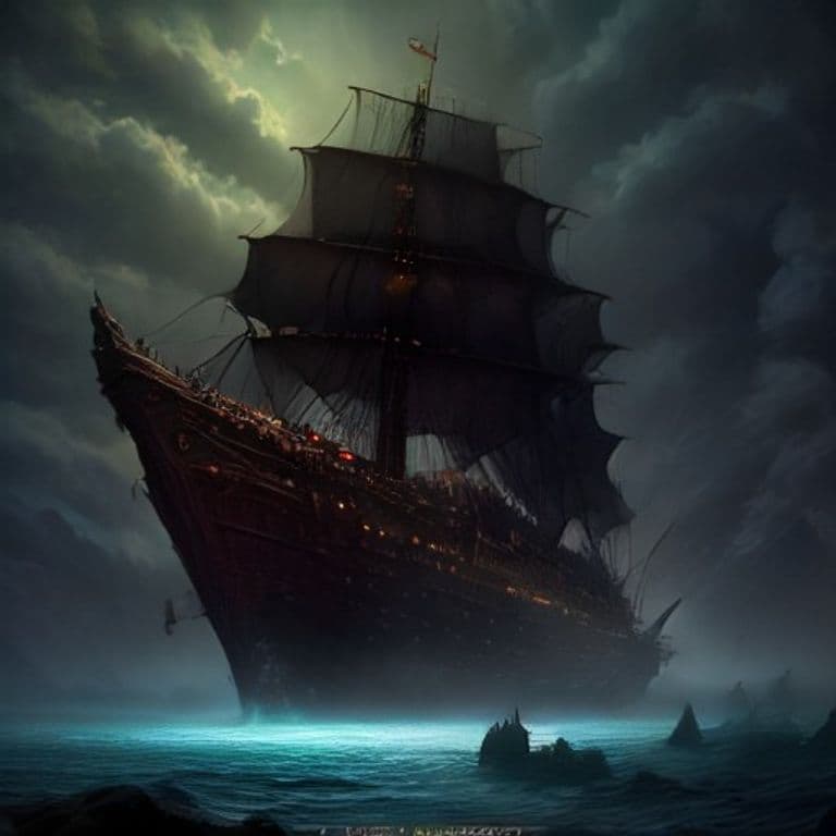 Carnivorous Ship — fantasy monster illustration. Carnivorous Ship is a gargantuan monstrosity (Challenge Rating 13).
