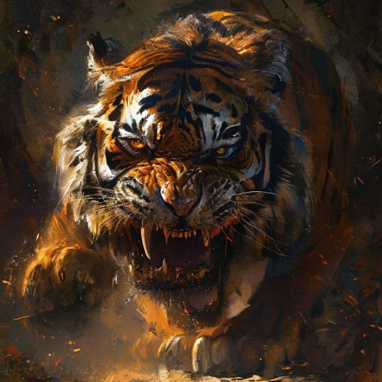 Tiger — fantasy monster illustration