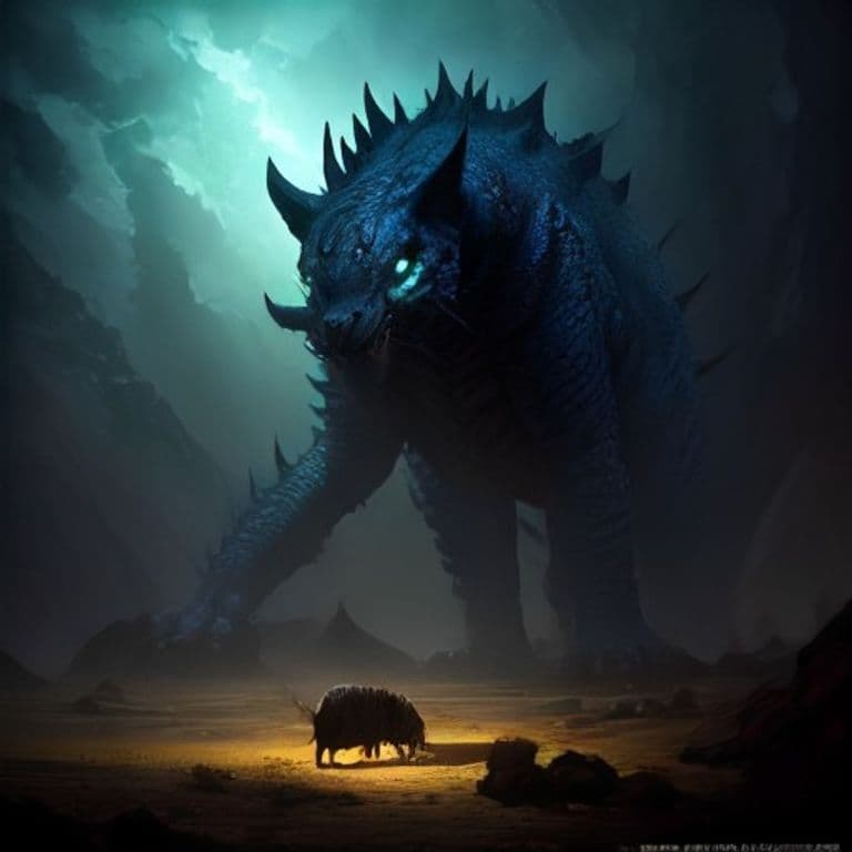 Serpopard — fantasy monster illustration. Serpopard is a large monstrosity (Challenge Rating 4).