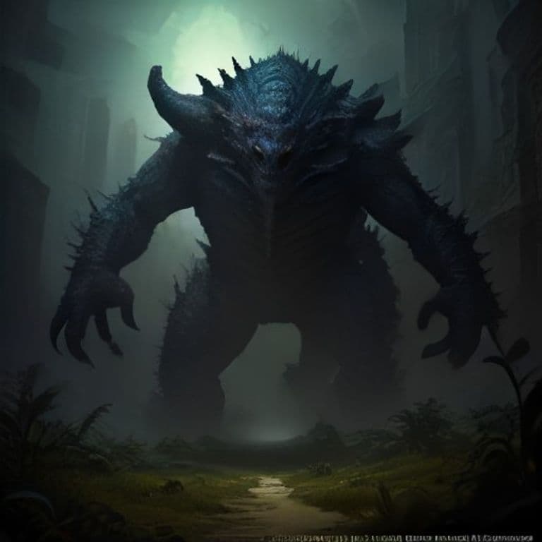 Mandriano — fantasy monster illustration. Mandriano is a large plant (Challenge Rating 5).