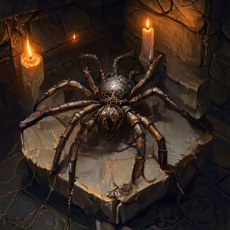 Spider Grenade — fantasy item illustration