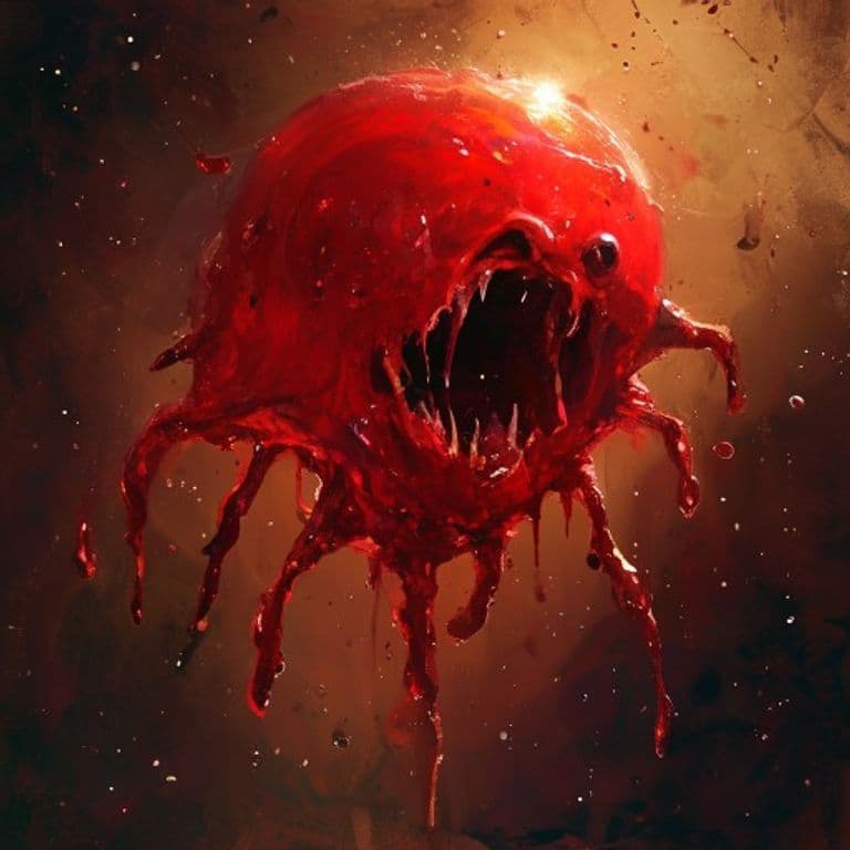 Crimson Jelly — fantasy monster illustration