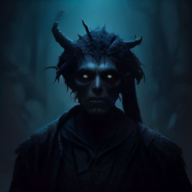 Nachzehrer — fantasy monster illustration. Nachzehrer is a medium undead (Challenge Rating 8).