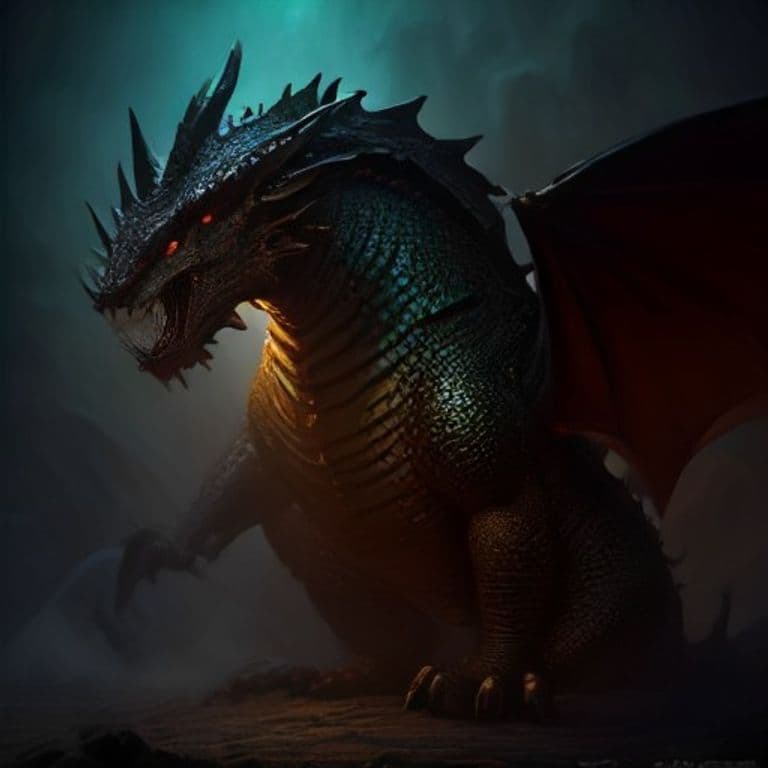 Ancient Brass Dragon — fantasy monster illustration. Ancient Brass Dragon is a gargantuan dragon (Challenge Rating 17).
