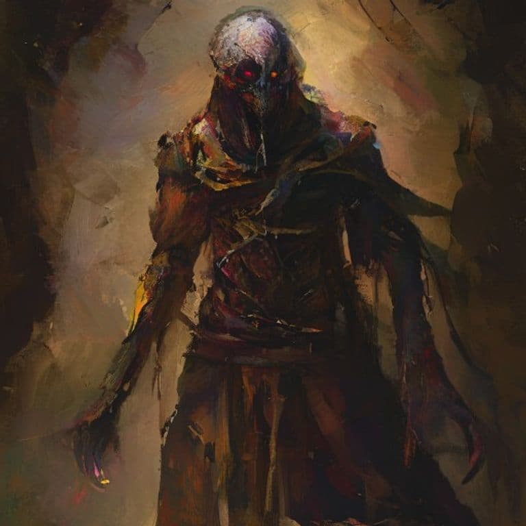 Cultist — fantasy monster illustration. Cultist is a medium humanoid (Challenge Rating 1/8).