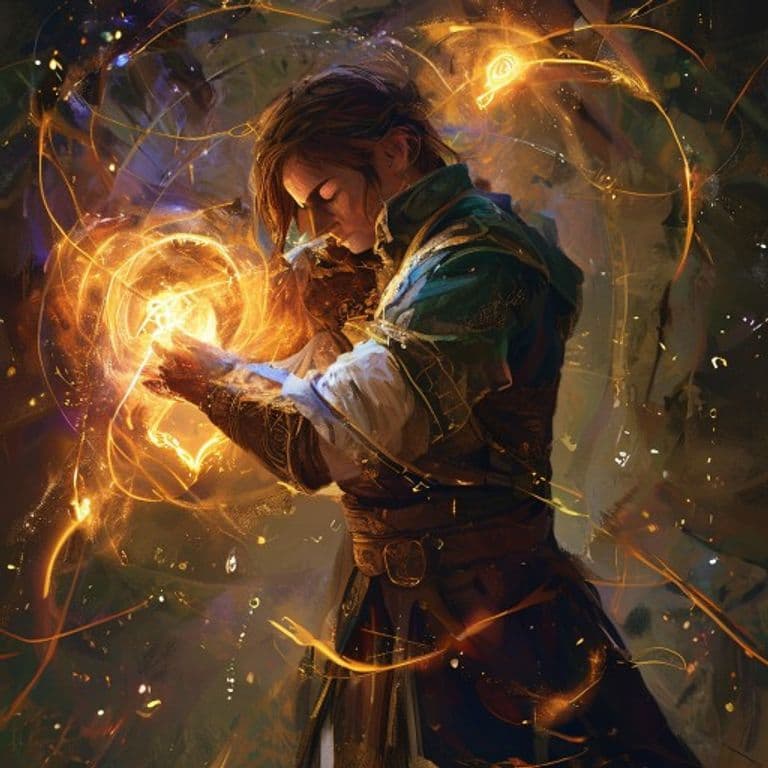 Abrupt Hug — fantasy spell effect illustration