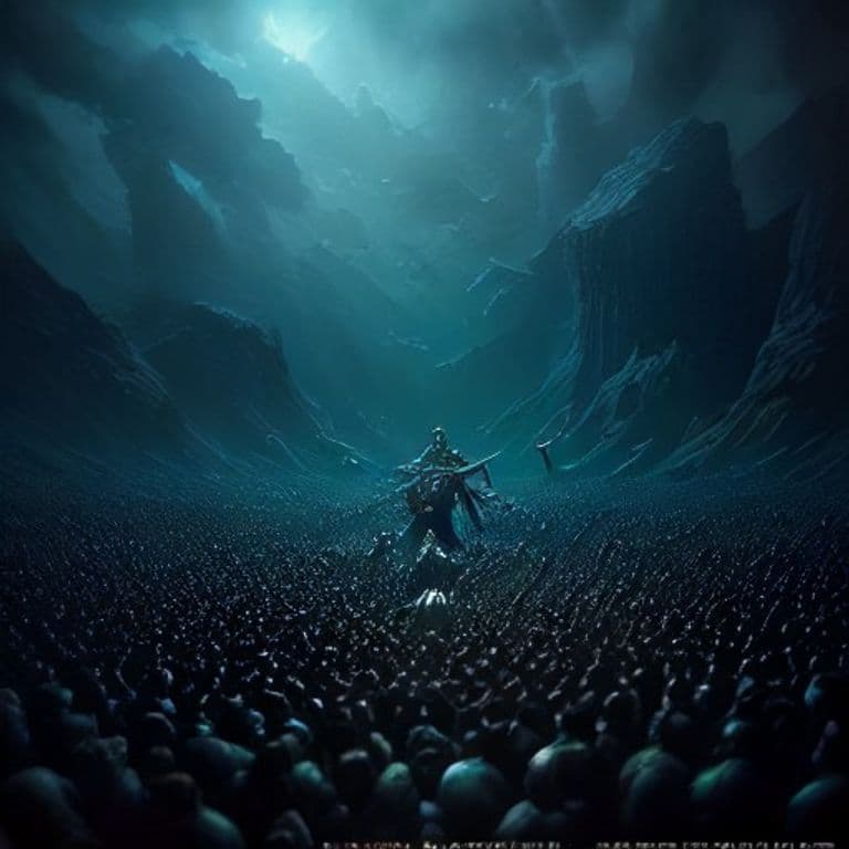 Swarm of Sluaghs — fantasy monster illustration. Swarm of Sluaghs is a medium swarm (Challenge Rating 3).