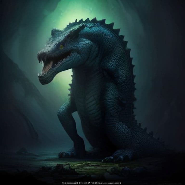 Crocotta — fantasy monster illustration. Crocotta is a medium monstrosity (Challenge Rating 3).