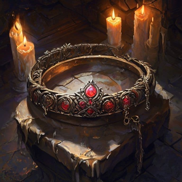 Bloodiron Band — fantasy item illustration. Bloodiron Band is a magic item (wondrous item) of rare rarity.