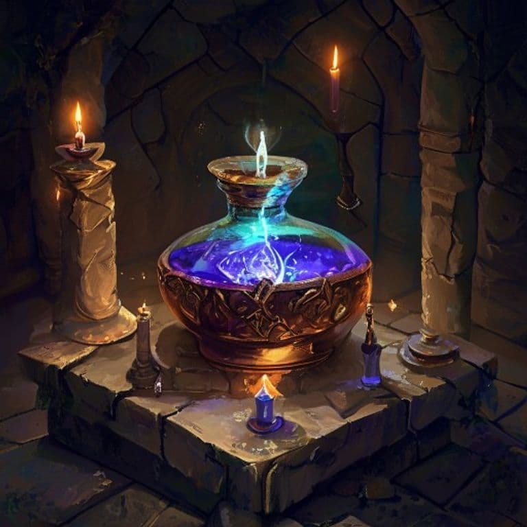 Potion of Bouncing — fantasy item illustration