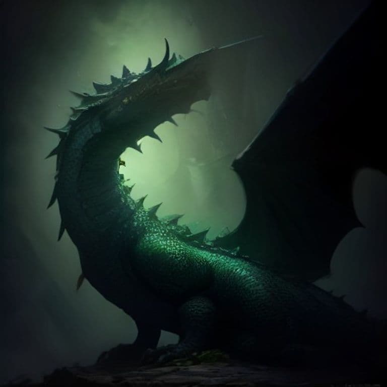 Great Wyrm Green Dragon — fantasy monster illustration. Great Wyrm Green Dragon is a gargantuan dragon (Challenge Rating 24).