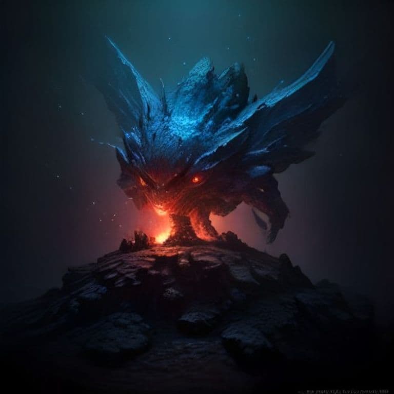 Spark — fantasy monster illustration. Spark is a tiny elemental (Challenge Rating 7).
