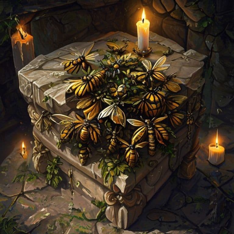 Box of Bees — fantasy item illustration. Box of Bees is a magic item (wondrous item) of uncommon rarity.