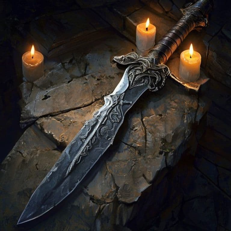 Survival Knife — fantasy item illustration