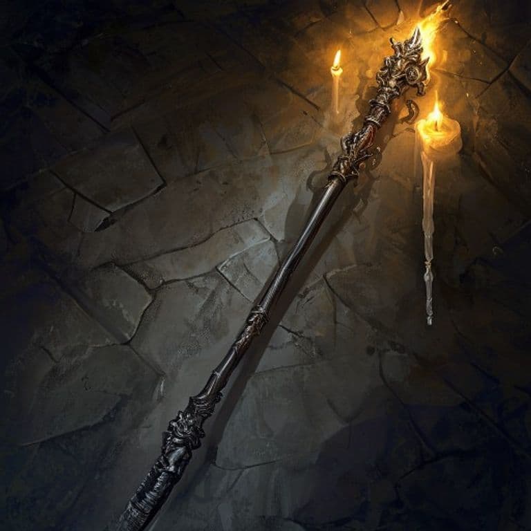 Cane of Chaos — fantasy item illustration. Cane of Chaos is a magic item (staff) of artifact rarity.