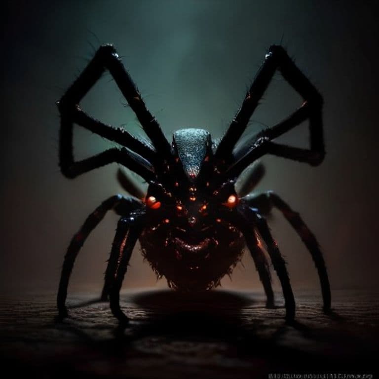 Weaving Spider — fantasy monster illustration. Weaving Spider is a tiny construct (Challenge Rating 1).