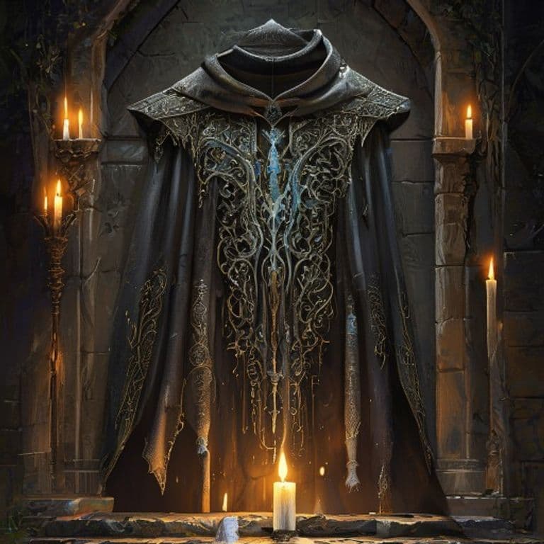Voidskin Cloak — fantasy item illustration