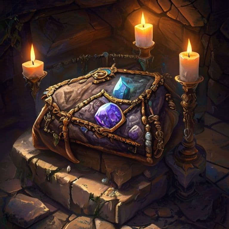 Pouch of Runestones — fantasy item illustration