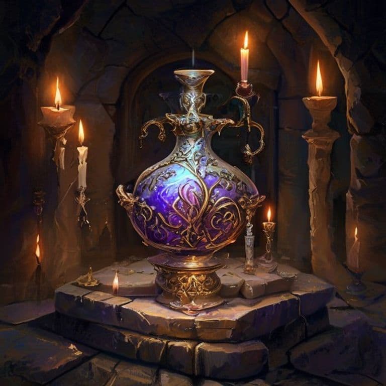 Flask of Epiphanies — fantasy item illustration