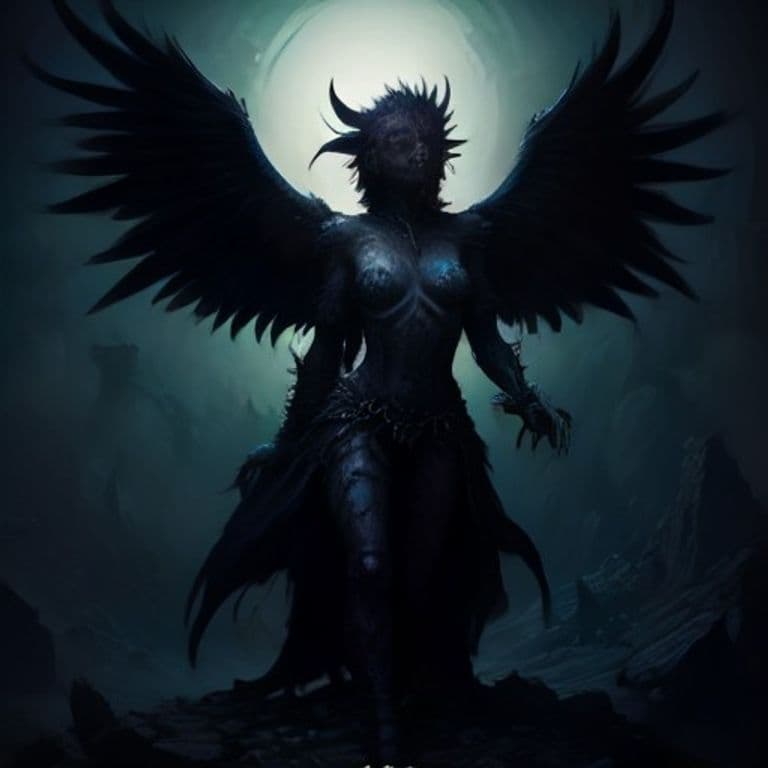 Harpy, Plague — fantasy monster illustration. Harpy, Plague is a medium monstrosity (Challenge Rating 6).
